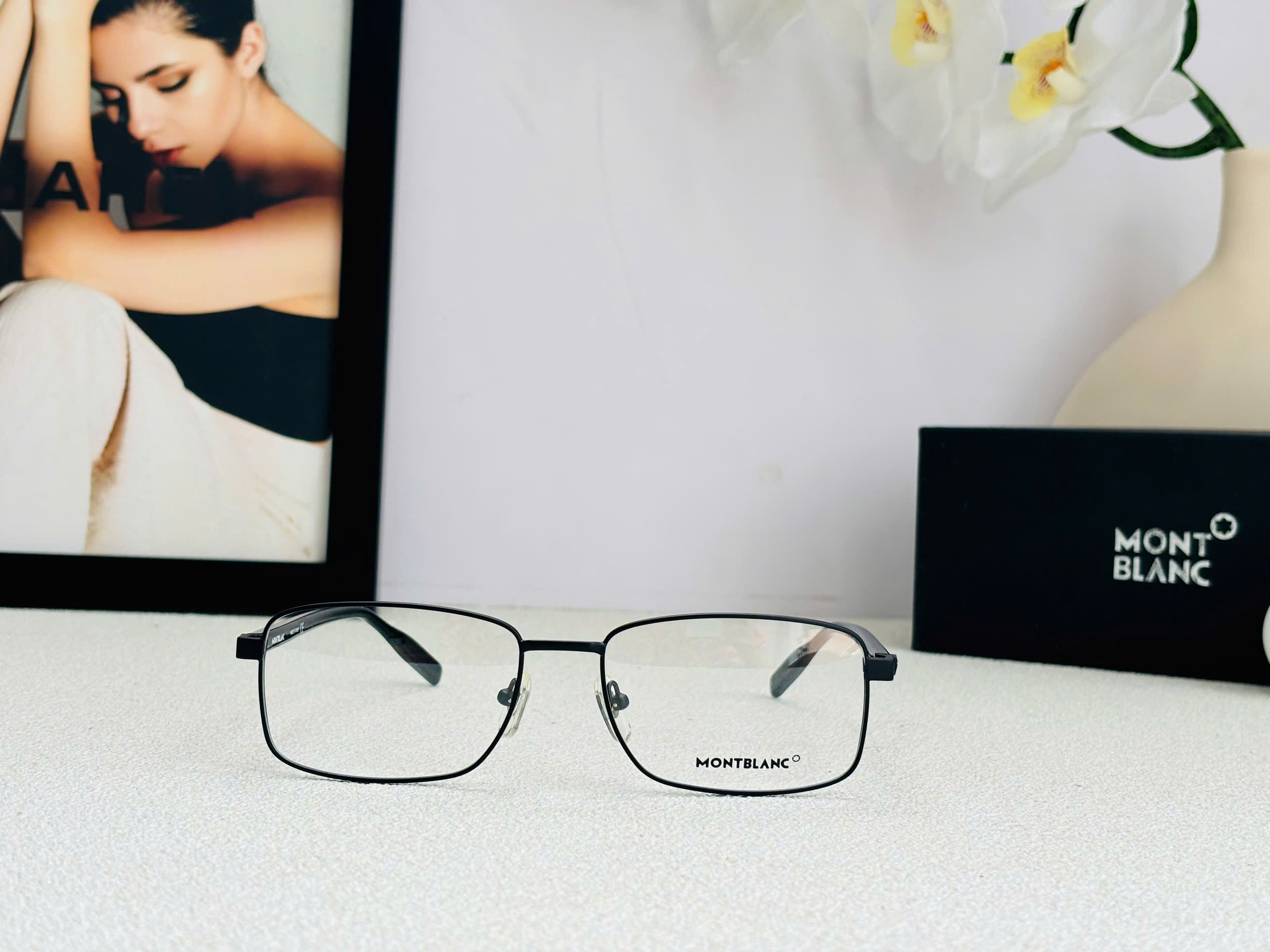 GỌNG KÍNH CẬN MONTBLANC CAO CẤP - MONTBLANC MB0016O BLACK EYEGLASS