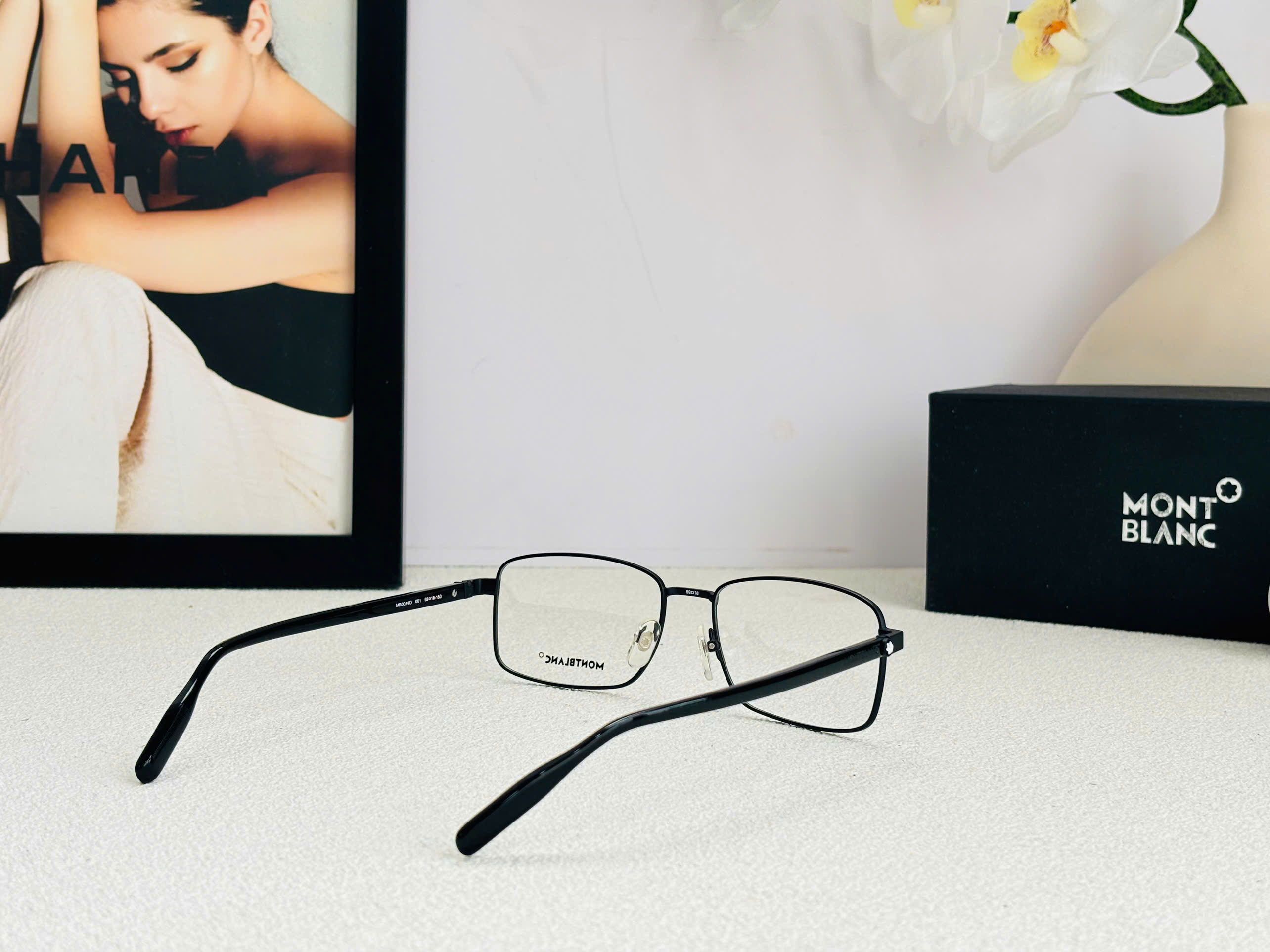 GỌNG KÍNH CẬN MONTBLANC CAO CẤP - MONTBLANC MB0016O BLACK EYEGLASS
