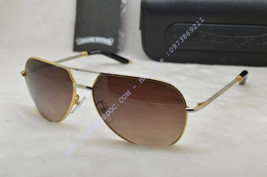 Kính mắt Chrome Hearts LCONE Gold mix Silver