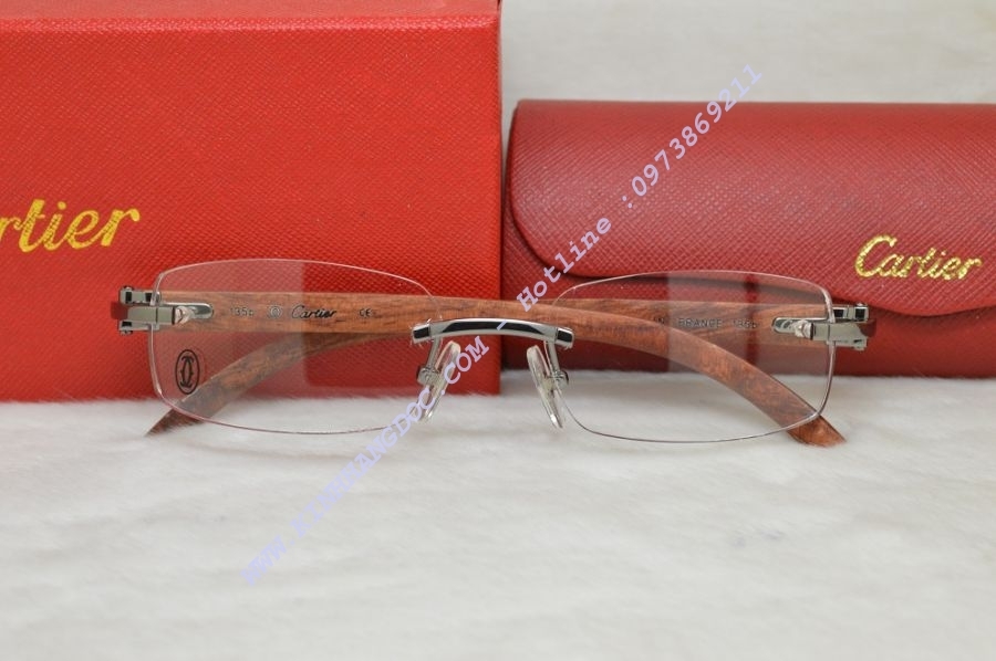 Gọng Cartier khoan 3524013 ( MÀU BẠC )