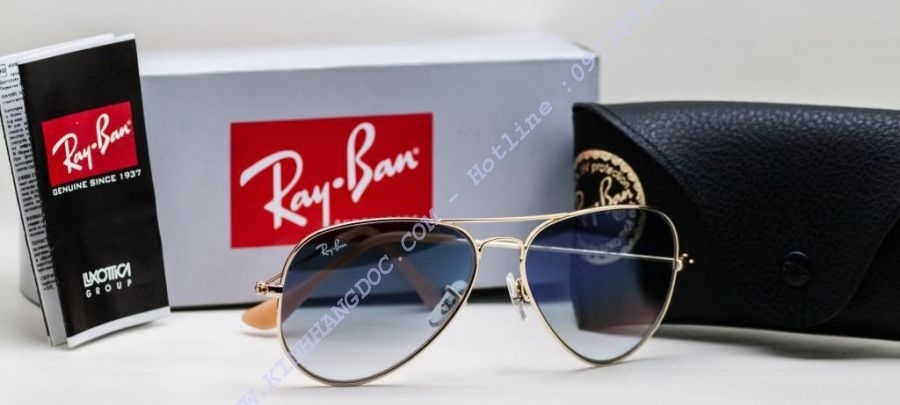 RAY-BAN RB3025 (GOLD & BLUE LENS )