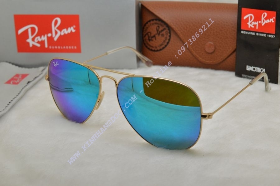 RAY-BAN RB3026 112/19 AVIATOR LARGE METAL ( BLUE LENS )