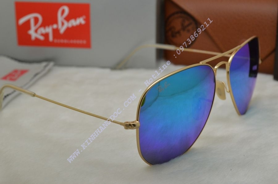 RAY-BAN RB3026 112/19 AVIATOR LARGE METAL ( BLUE LENS )