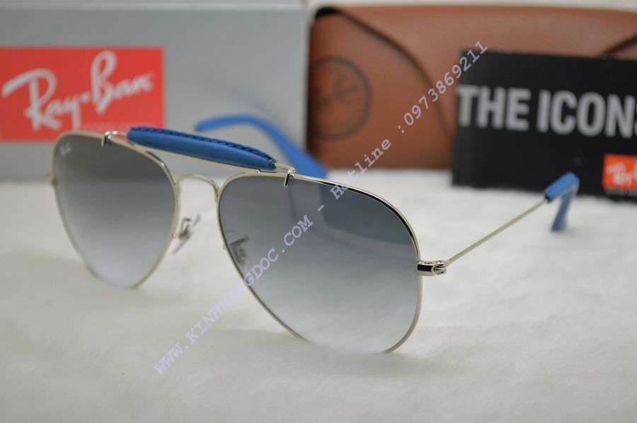 KÍNH RAYBAN 3 CẦU DA - RB3422Q 003/32 ( Blue - Silver )