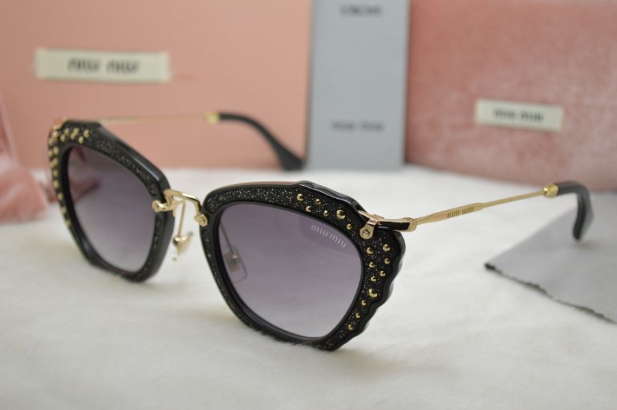 KÍNH MIUMIU MẮT MÈO 2015 - MIUMIU SMU04QS BLACK