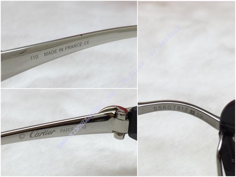 KÍNH MẮT THỜI TRANG CARTIER BÁO ĐỐM 110 SILVER BLACK