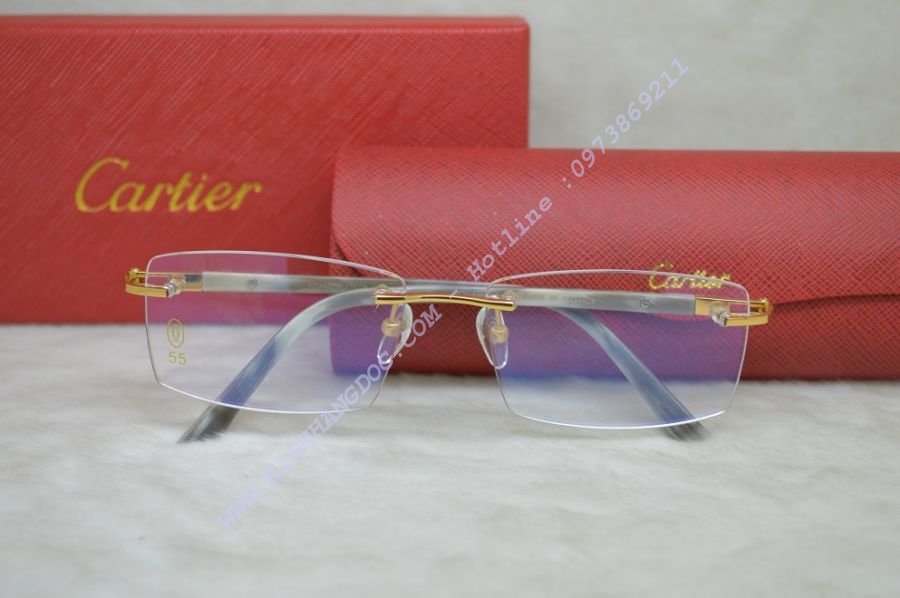 KÍNH CẬN KHOAN CAO CẤP - CARTIER CA8200622 TITANIUM 23KGB