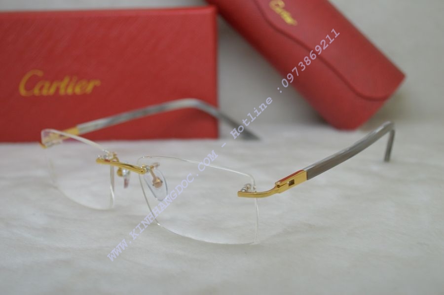 KÍNH CẬN KHOAN CAO CẤP - CARTIER CA8200622 TITANIUM 23KGB
