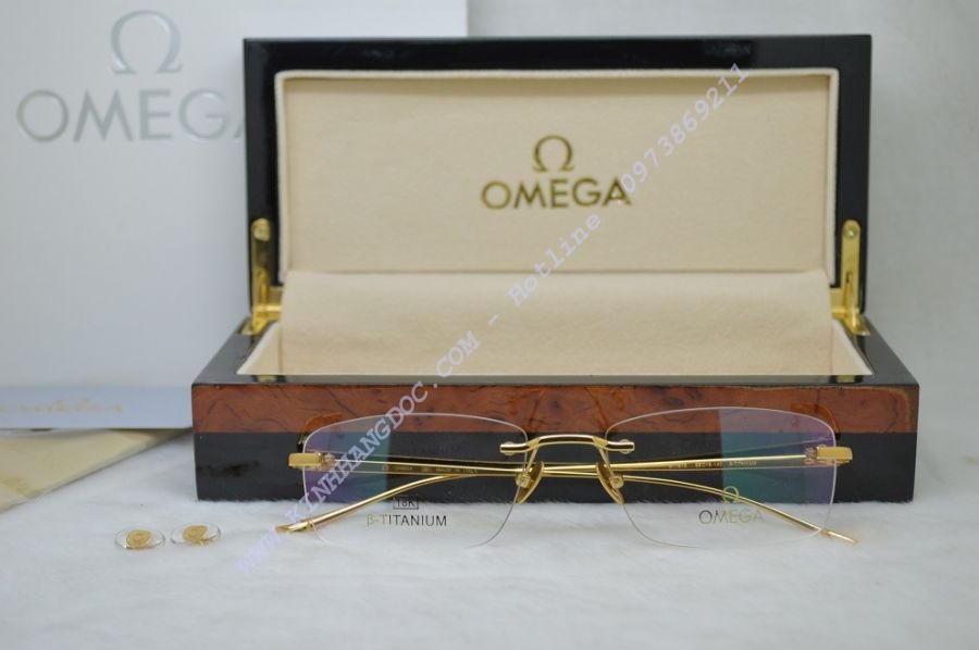 GỌNG KÍNH CẬN OMEGA 511610 TITANIUM 18K GOLD