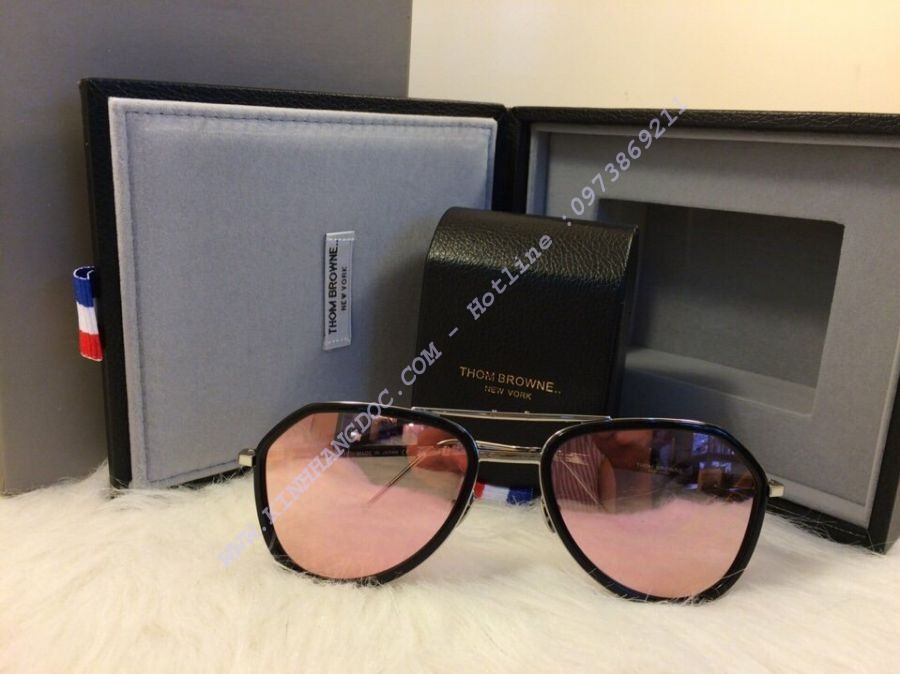 KÍNH THỜI TRANG CAO CẤP - THOM BROWNE TITAN TB-8008 BL-PK