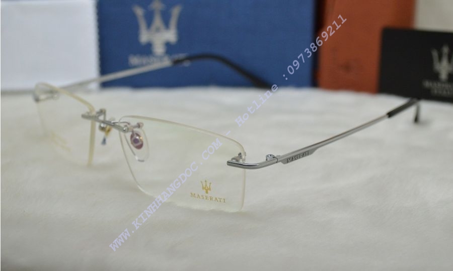 GỌNG KÍNH CẬN MASERATI M1001 18K GOLD EDITION ( SILVER )