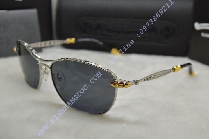 KÍNH MẮT CHROME HEARTS MRTSUDA BLACK AND SILVER