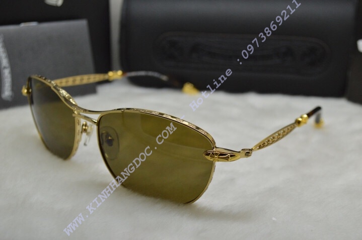 KÍNH MẮT CHROME HEARTS MRTSUDA - GOLD BROWN