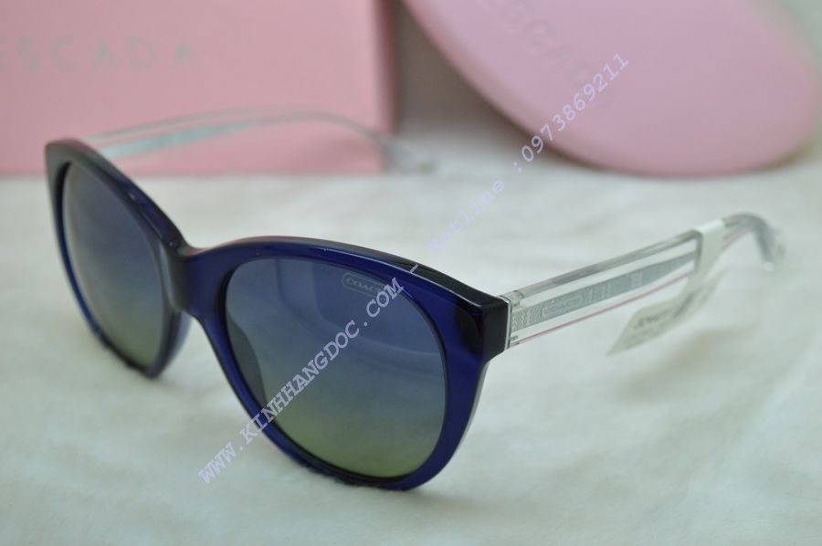KÍNH HÀNG HIỆU - COACH HC8064 (L060 Audrey) Polarized Navy Crystal Lens ( Authentic )