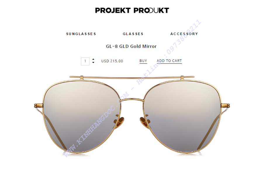 KÍNH MẮT PROJEKT PRODUKT TITANIUM GL-8 GLD Gold Mirror