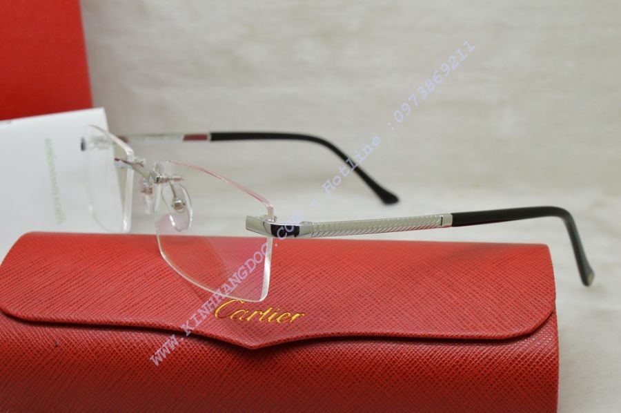 GỌNG KÍNH CẬN CARTIER TITANIUM 23KGB T8200626 SILVER