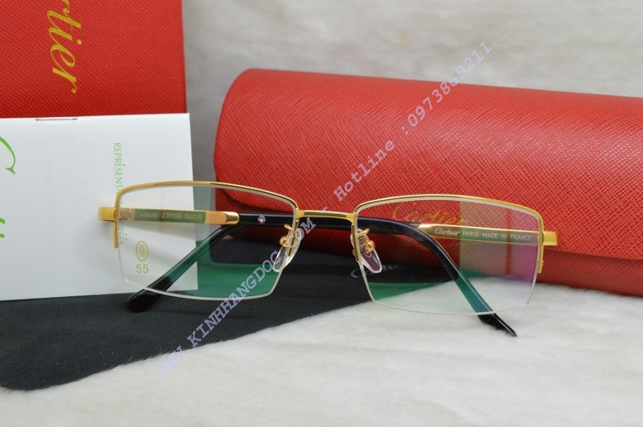 GỌNG KÍNH CẬN CARTIER TITANIUM 23KGB T8200932 GOLD
