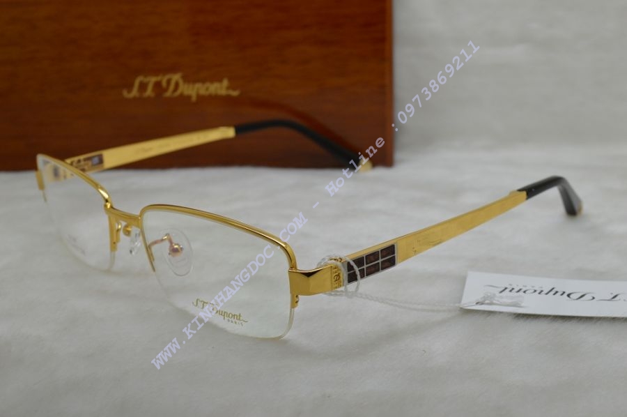 GỌNG KÍNH CẬN S.T. DUPONT DP-3201 PURE TITANIUM 18K GOLD