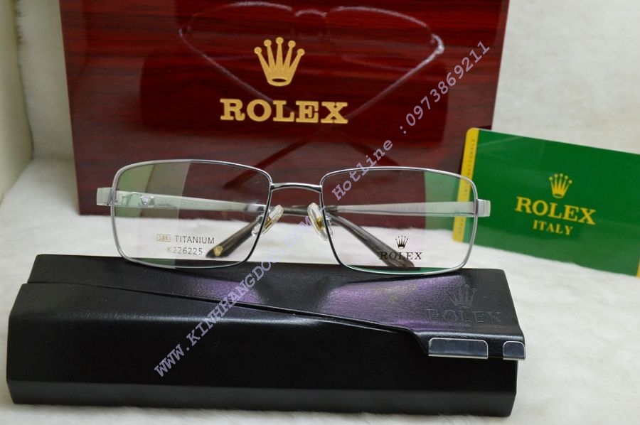 GỌNG KÍNH KHOAN ROLEX K226225 18K SILVER TITANIUM