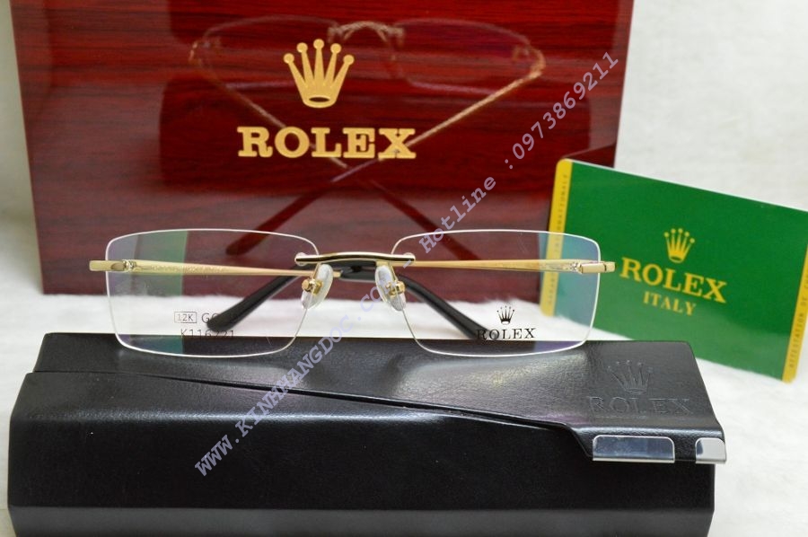 GỌNG KÍNH CẬN ROLEX 12K GOLD K116211