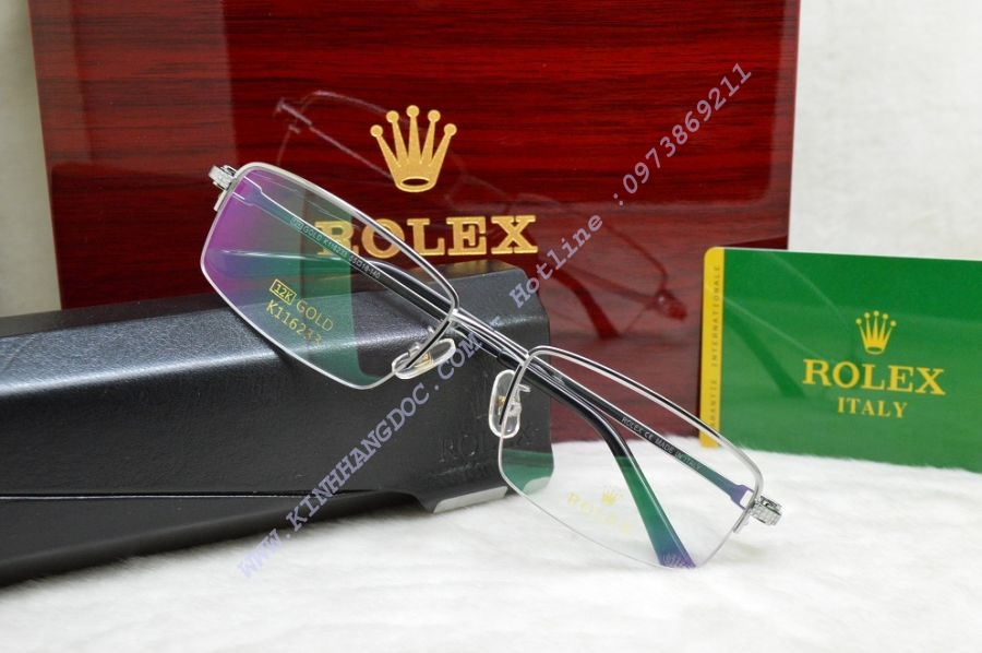 GỌNG KÍNH CẬN ROLEX 12K SILVER K116235