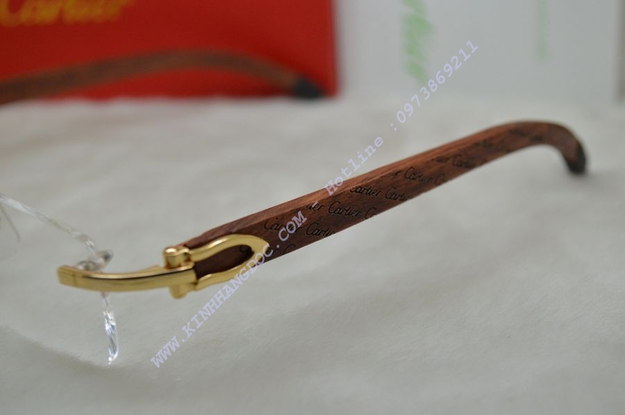 GỌNG KÍNH CẬN CARTIER GỌNG GỖ CAO CẤP