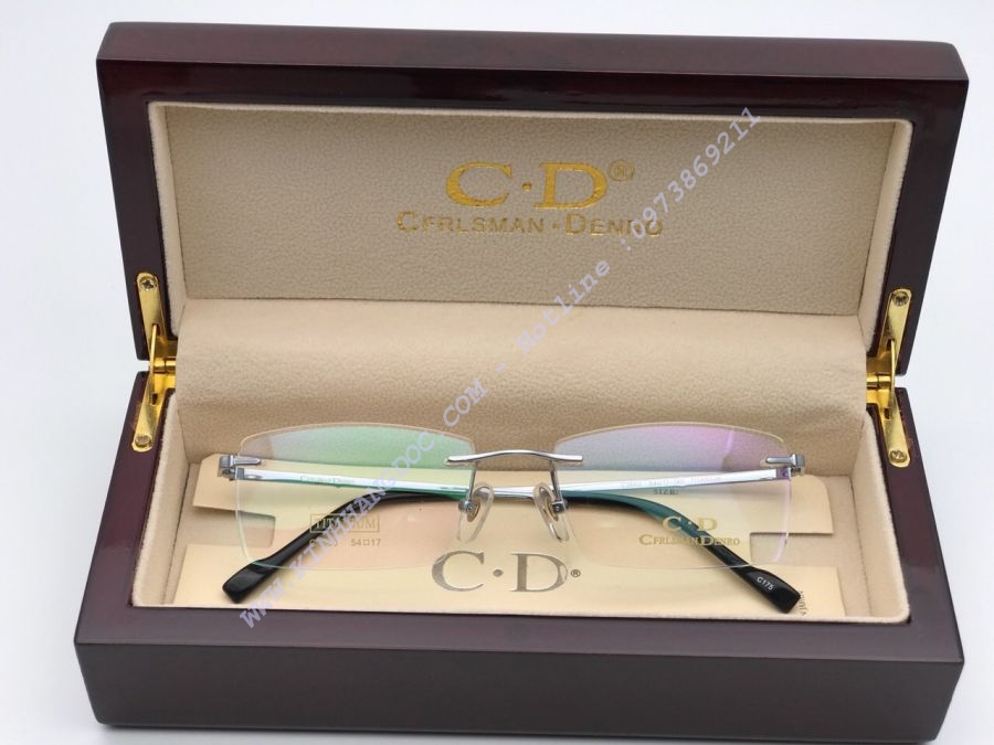 GỌNG KÍNH CẬN CAO CẤP CFRLSMAN DENRO TITANIUM MẠ VÀNG 18K - CFRLSMAN DENRO C2659 SILVER