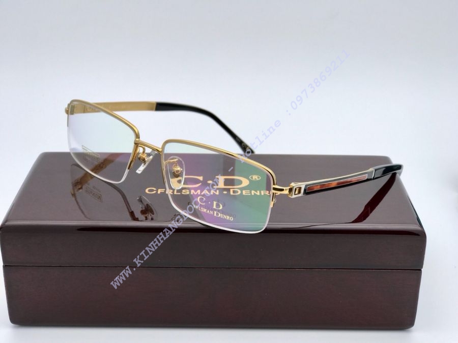 GỌNG KÍNH CẬN CAO CẤP CFRLSMAN DENRO TITANIUM MẠ VÀNG 18K - CFRLSMAN DENRO C2925 GOLD