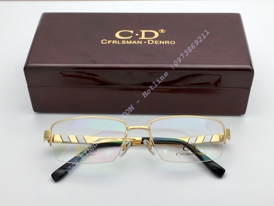 GỌNG KÍNH CAO CẤP CFRLSMAN DENRO TITANIUM MẠ VÀNG 18K - CFRLSMAN DENRO C2681 GOLD