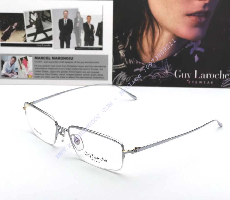 GỌNG KÍNH HÀNG HIỆU GUY LAROCHE  PARIS - Guy Laroche Titanium France GL5021 SILVER