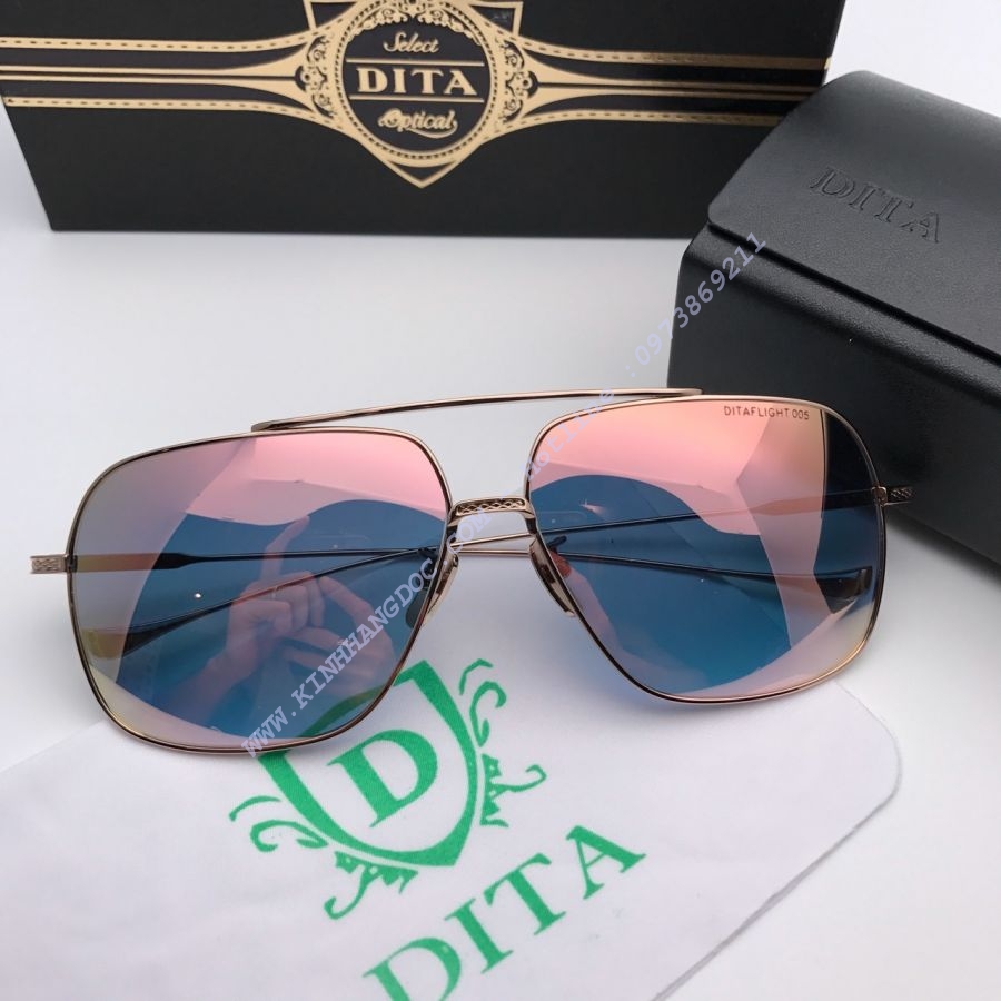 KÍNH MẮT NAM DITA SIÊU CẤP - DITA TITANIUM FLIGHT 005 ROSE GOLD MIRROR