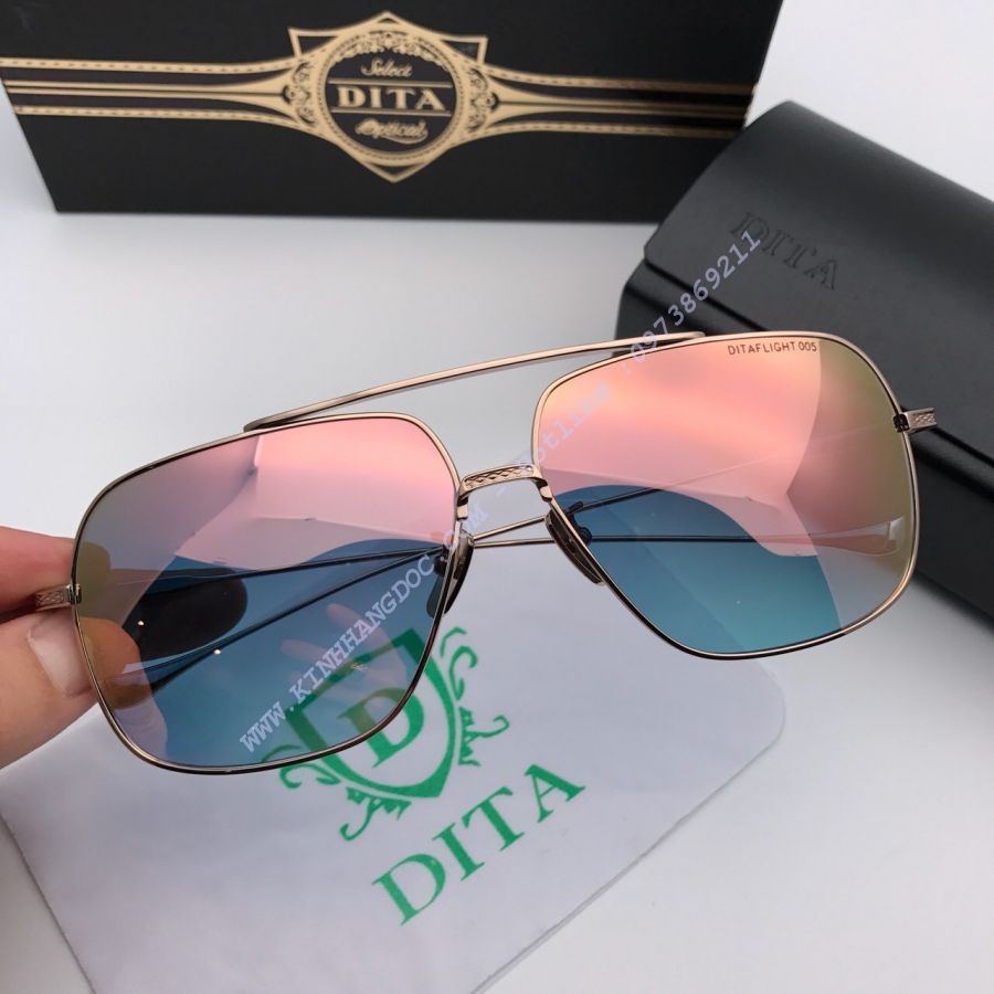KÍNH MẮT NAM DITA SIÊU CẤP - DITA TITANIUM FLIGHT 005 ROSE GOLD MIRROR