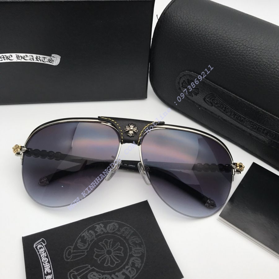 KÍNH MẮT NAM CAO CẤP CHROME HEARTS HANK LEATHER SS-SK