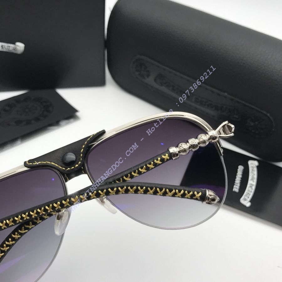 KÍNH MẮT NAM CAO CẤP CHROME HEARTS HANK LEATHER SS-SK