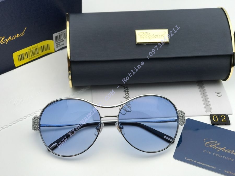 KÍNH THỜI TRANG NỮ CHOPARD TITANIUM DIAMOND CAO CẤP - CHOPARD SCHC02S BLUE LENS