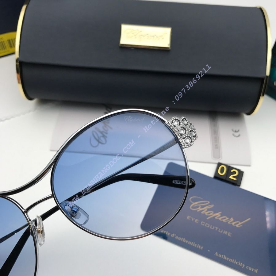 KÍNH THỜI TRANG NỮ CHOPARD TITANIUM DIAMOND CAO CẤP - CHOPARD SCHC02S BLUE LENS