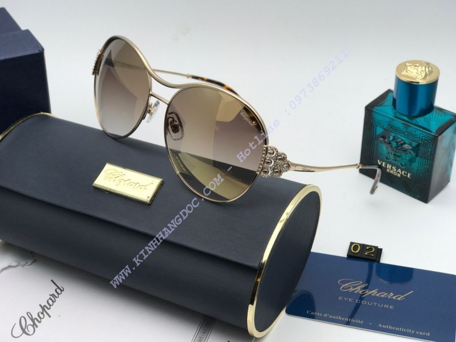 KÍNH THỜI TRANG NỮ CHOPARD TITANIUM DIAMOND CAO CẤP - CHOPARD SCHC02S GOLD MIRROR LENS