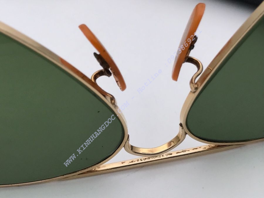 KÍNH MỸ CỔ - RAYBAN BỌC VÀNG B&L 1/10 12K GP (Cây số : 001)