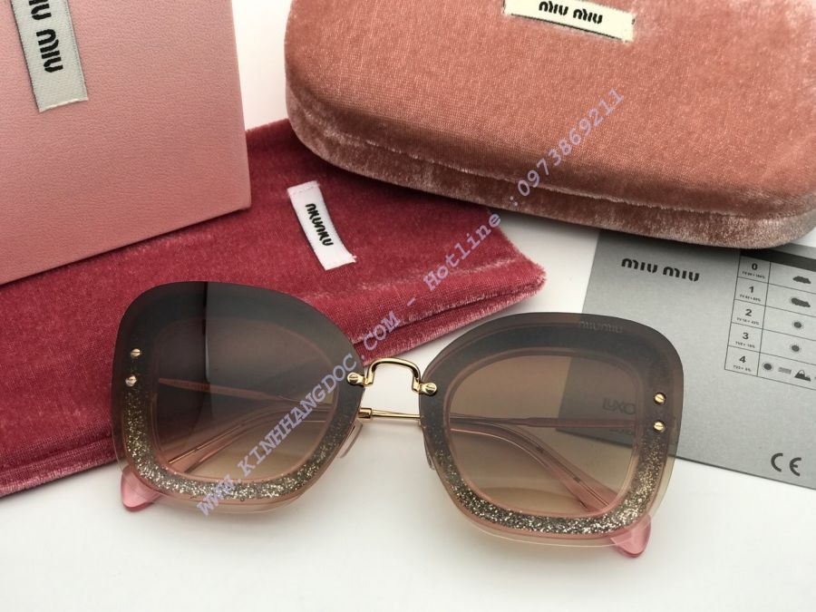 KÍNH THỜI TRANG NỮ CAO CẤP MIU MIU 2018 - MIU MIU SMU02TS PINK