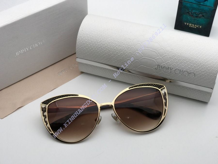 KÍNH MẮT NỮ JIMMY CHOO CATEYE DOMI/S BROWN GOLD