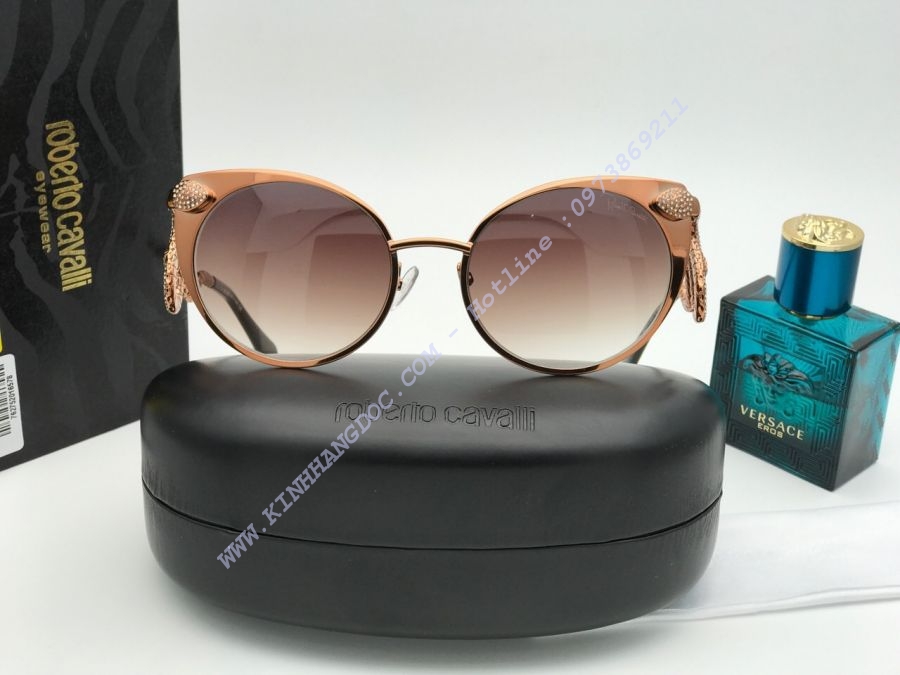 KÍNH MẮT NỮ SIÊU CẤP ROBERTO CAVALLI - RC890S GOLD COFFE