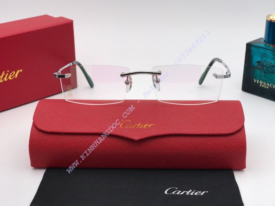 GỌNG KÍNH CẬN CARTIER TITANIUM CAO CẤP - CARTIER PURE TITANIUM T820661 SILVER