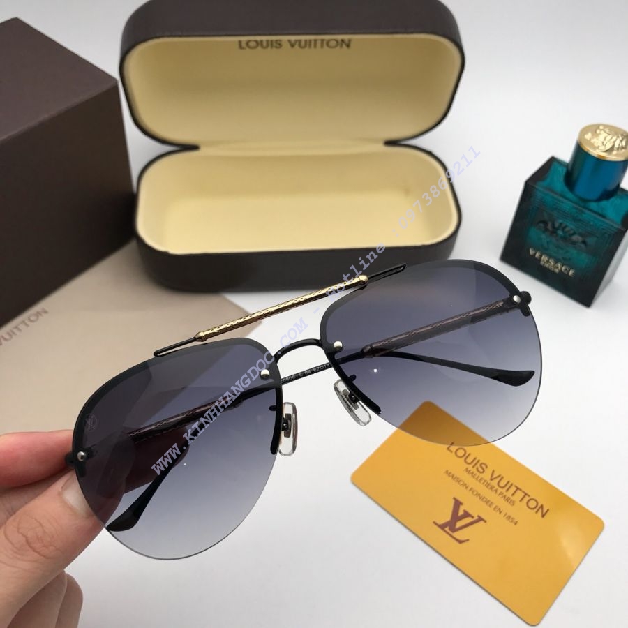 KÍNH MẮT LOUIS VUITTON CAO CẤP - LOUIS VUITTON Z0608 GOLD BLACK