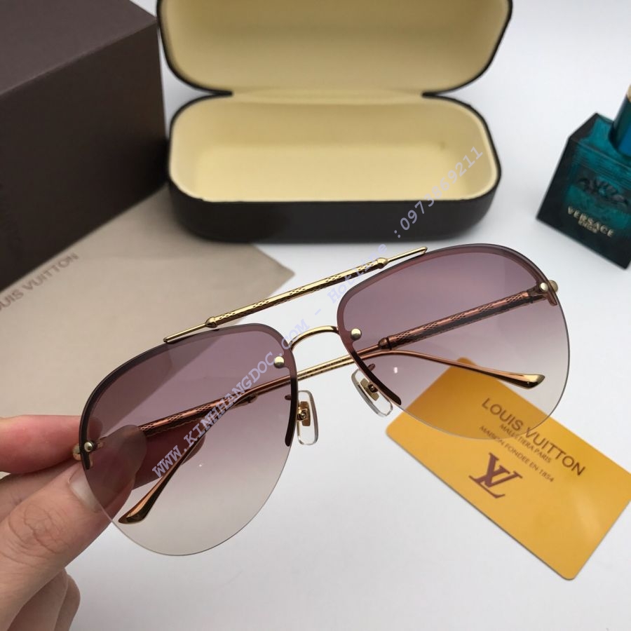 KÍNH MẮT LOUIS VUITTON CAO CẤP - LOUIS VUITTON Z0608 GOLD BROWN