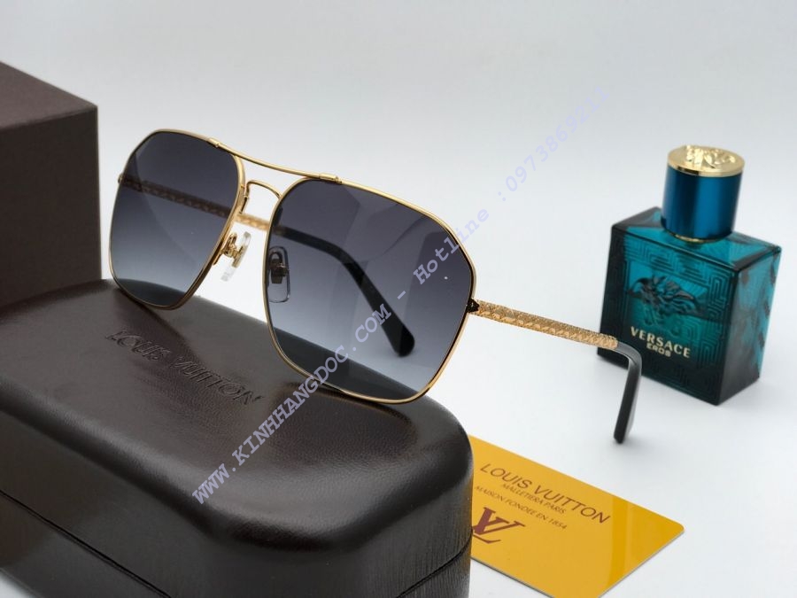 KÍNH MẮT LOUIS VUITTON TITANIUM CAO CẤP - LOUIS VUITTON Z0706 GOLD BLACK