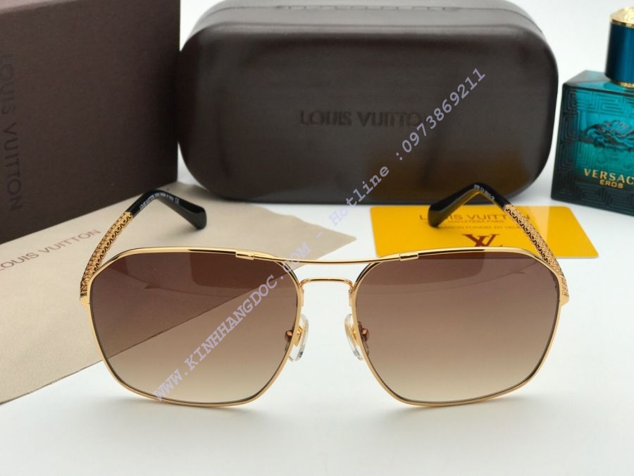 KÍNH MẮT LOUIS VUITTON TITANIUM CAO CẤP - LOUIS VUITTON Z0706 GOLD BROWN