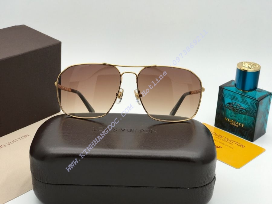 KÍNH MẮT LOUIS VUITTON TITANIUM CAO CẤP - LOUIS VUITTON Z0706 GOLD BROWN