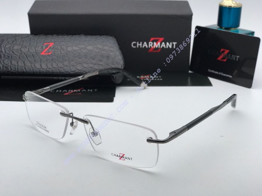 GỌNG KÍNH CẬN CHARMANT Z TITANIUM & CARBON FIBER - CHARMANT ZT11777 GUN BLACK