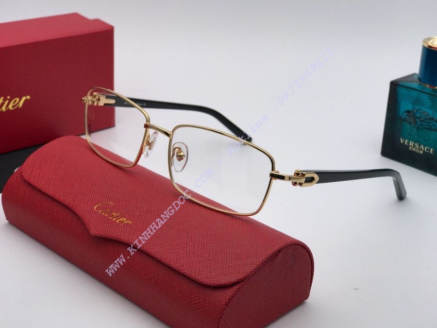 GỌNG KÍNH CARTIER CAO CẤP - CARTIER T3645655 BLACK GOLD