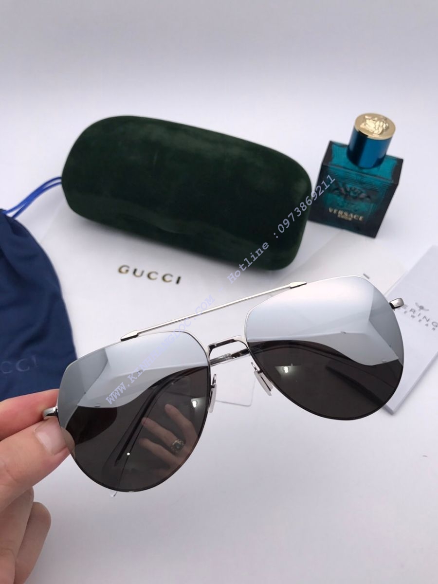 KÍNH MĂT NAM CAO CẤP GUCCI MEN2017 - GUCCI GG8007 SILVER